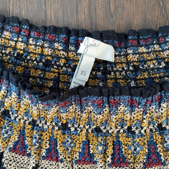 Joie Off the Shoulder Embroidered Trim Top Size XS - Picture 2 of 7